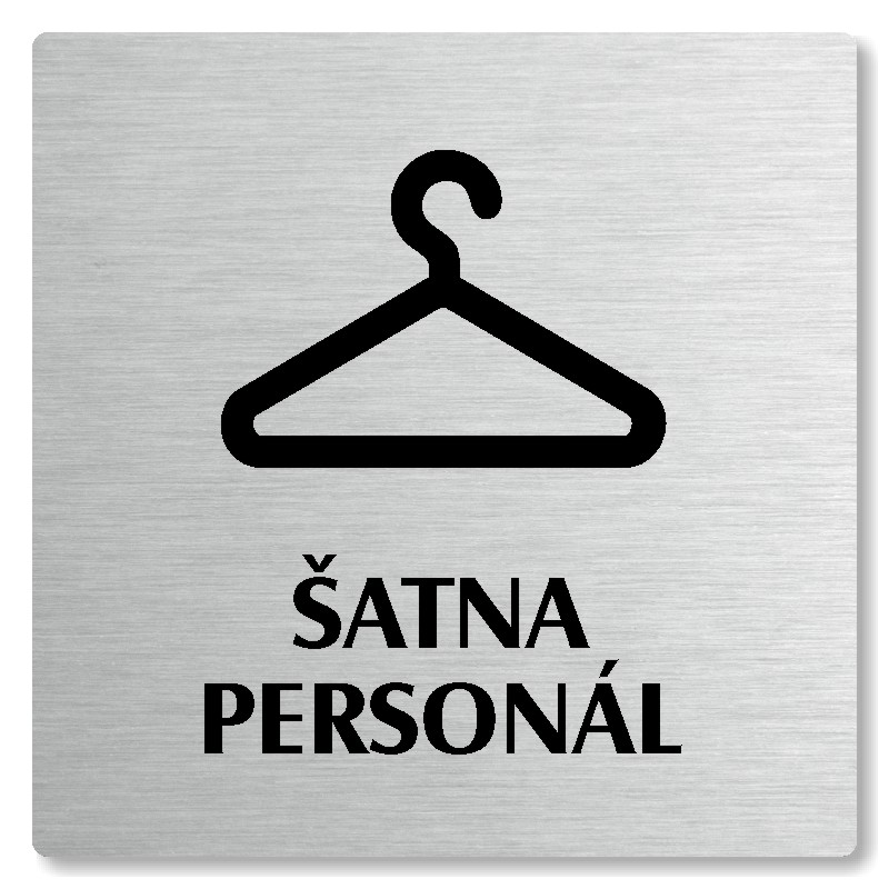 Šatna personál, 100x100mm, stříbrná, Nevada